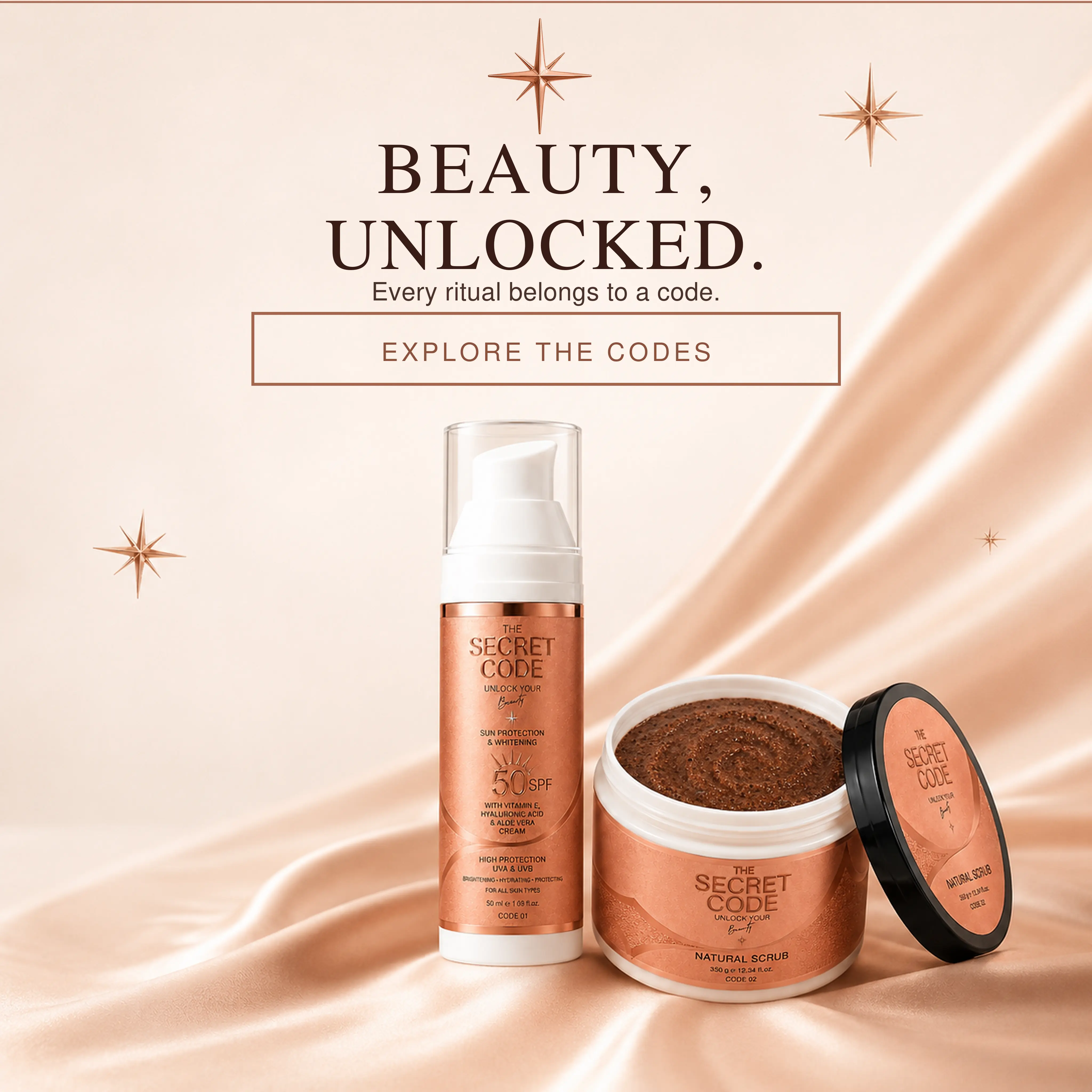 The Secret Code - Beauty, Unlocked hero banner